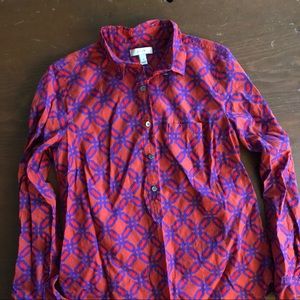 J Crew popover in ratti geo print